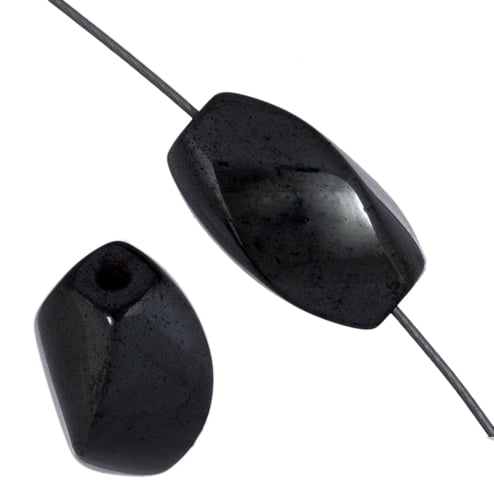 Magnetic Rectangular Twisted 2x8in Strand Hematite