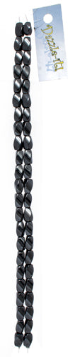 Magnetic Rectangular Twisted 2x8in Strand Hematite