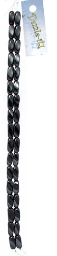 Magnetic Rectangular Twisted 2x8in Strand Hematite