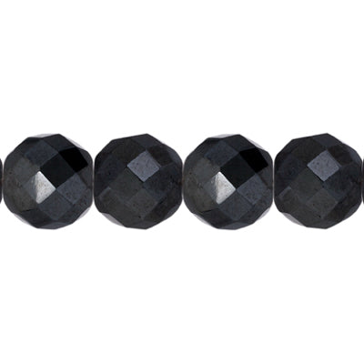 Magnetic Round Facet 8mm 16in Strand Hematite