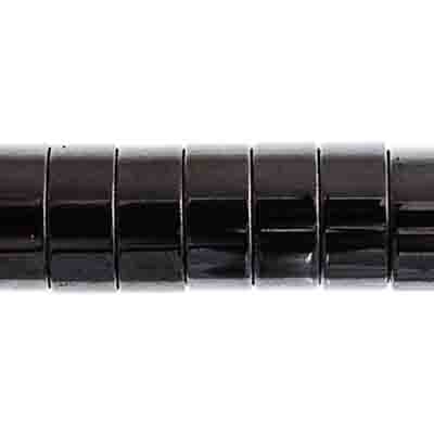 Dazzle-It Magnetic Hematite 6x13mm Half Round 2Holes 2x8in