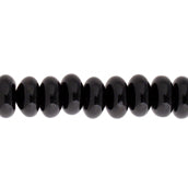 Black Onyx 8mm Rondelle 35pcs Approx