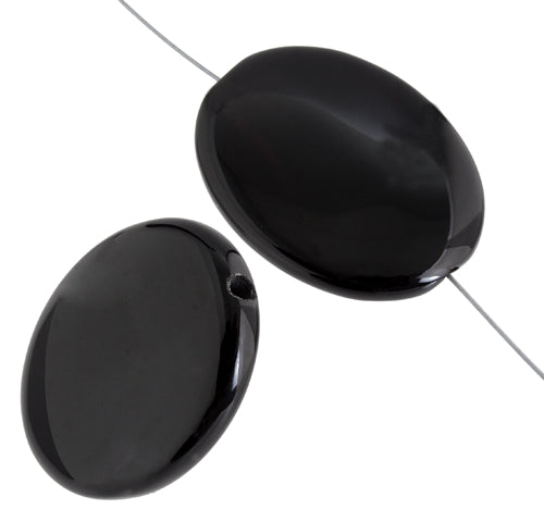 Black Onyx 30x40mm Oval 4pcs Approx