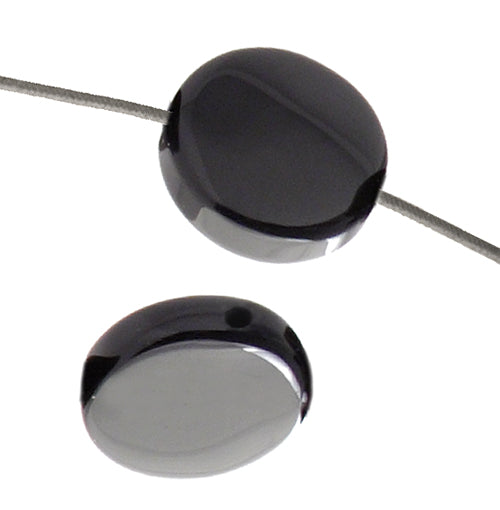 Black Onyx 12mm Coin 14pcs Approx