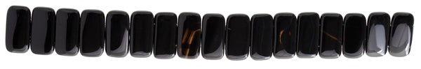 Black Onyx 10x20mm Double Drill 17pcs Approx