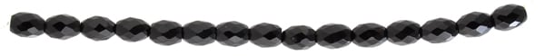 Black Onyx 9x12mm Facetted Rice Beads 14pcs Appr