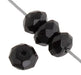 Black Onyx 6mm Faceted Rondelle 44pcs Approx