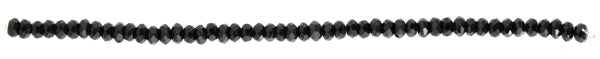 Black Onyx 6mm Faceted Rondelle 44pcs Approx