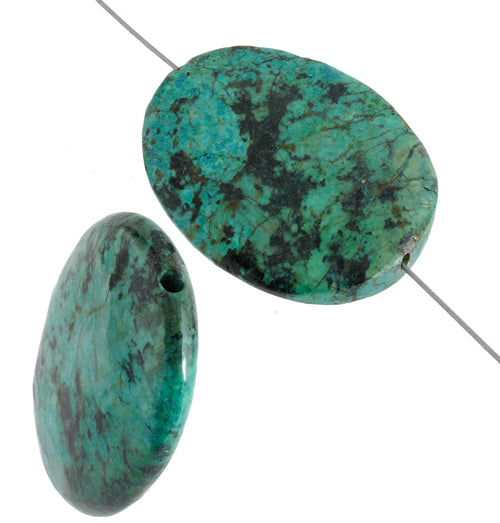 African Turquoise 30x40mm Oval 4pcs Approx