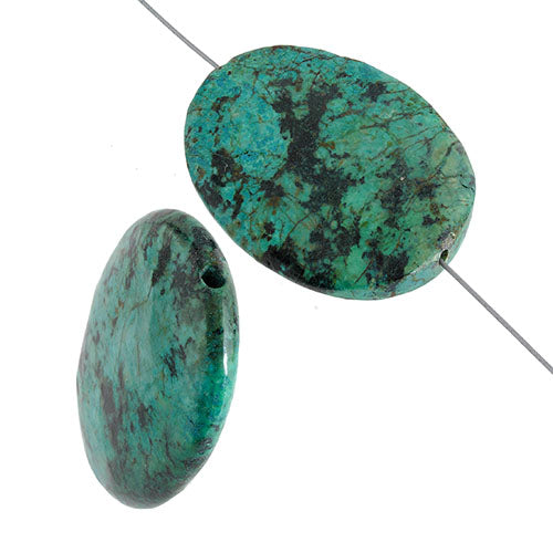 African Turquoise 16in 30x40mm Oval Approx 8pcs
