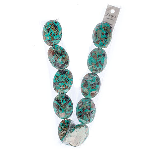 African Turquoise 16in 30x40mm Oval Approx 8pcs
