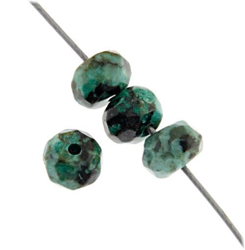 African Turquoise 6mm Rondelle Facetted Approx 44pcs