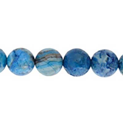 Blue Crazy Lace Agate 8mm Round 21pcs Approx