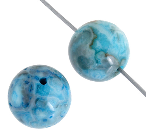 Blue Crazy Lace Agate 8mm Round 21pcs Approx