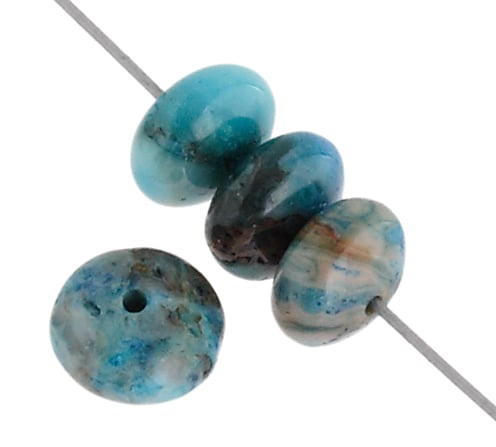 Blue Crazy Lace Agate 8mm Rondelle 35pcs Approx