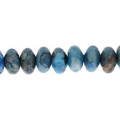 Blue Crazy Lace Agate 8mm Rondelle 35pcs Approx
