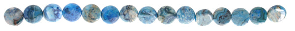 Blue Crazy Lace Agate 12mm Coin 14pcs Approx