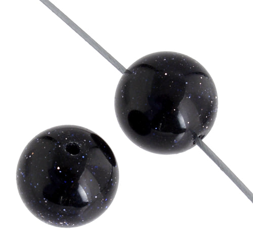 Blue Goldstone 8mm Round 21pcs Approx