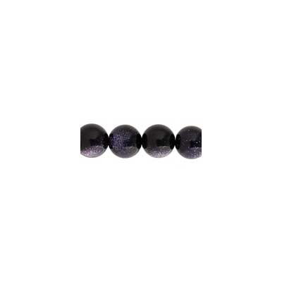 Blue Goldstone 10mm Round 17pcs Approx