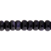 Blue Goldstone 8mm Rondelle 35pcs Approx
