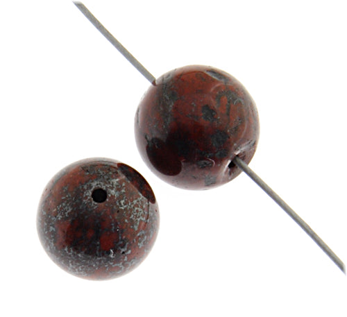 Brecciated Jasper 10mm Round 17pcs Approx