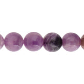 Dog Teeth Amethyst 8mm Round 21pcs Approx