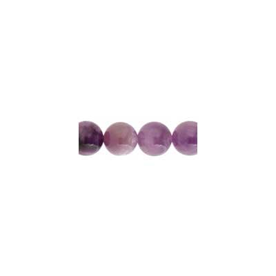 Dog Teeth Amethyst 10mm Round 17pcs Approx