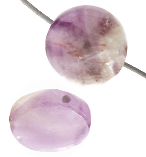 Dog Teeth Amethyst 12mm Coin 14pcs Approx