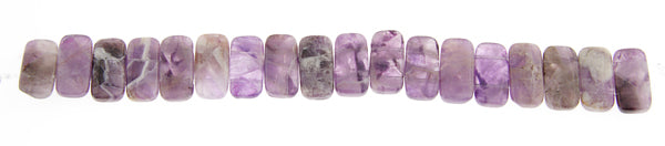 Dog Teeth Amethyst 10x20mm Double Drill Approx 17pcs