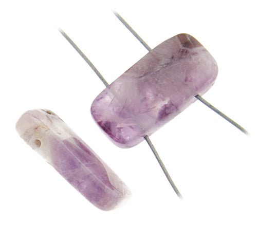 Dog Teeth Amethyst 10x20mm Double Drill Approx 17pcs