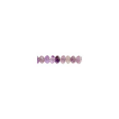 Dog Teeth Amethyst 6mm Rondelle Facetted Approx 44pcs