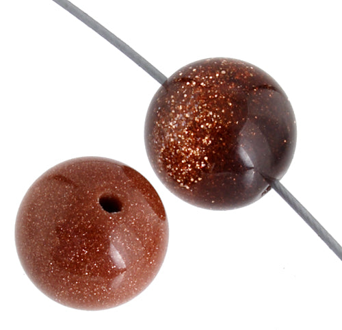 Goldstone 6mm Round 29pcs Approx