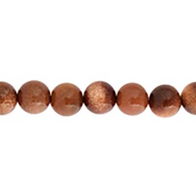 Goldstone 6mm Round 29pcs Approx