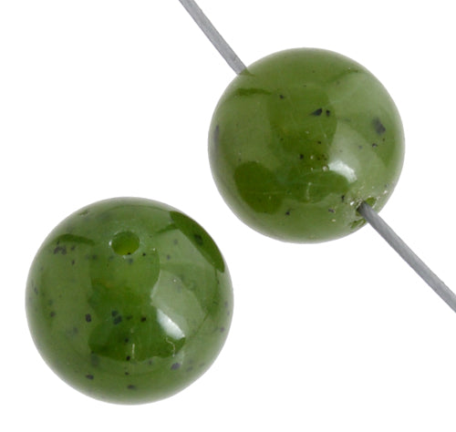 Jade (Canadian) 10mm Round 17pcs Approx