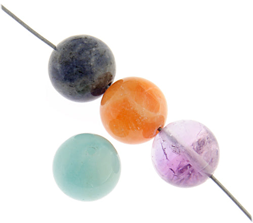 Mixed Stone 8mm Round 21pcs Approx