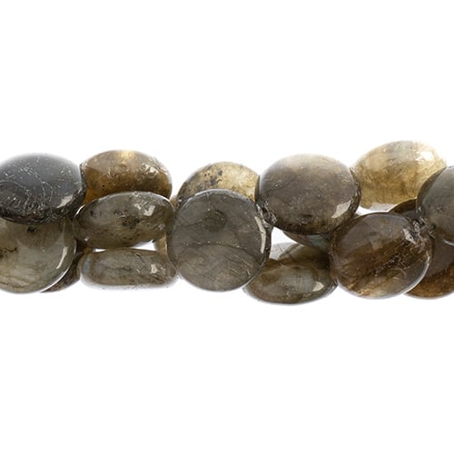 Labradorite 16in 12mm Coin Approx 27pcs