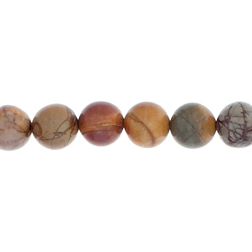 Red Creek Jasper 16in 8mm Round Approx 41pcs