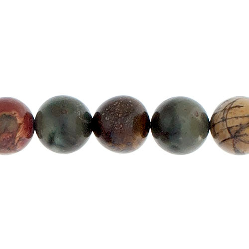 Red Creek Jasper 16in 10mm Round Approx 33pcs