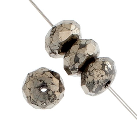 Pyrite 8mm Rondelle Facetted 35pcs Approx