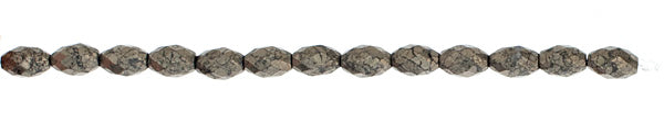 Pyrite 9x12mm Rice Bead Facetted 14pcs Appx