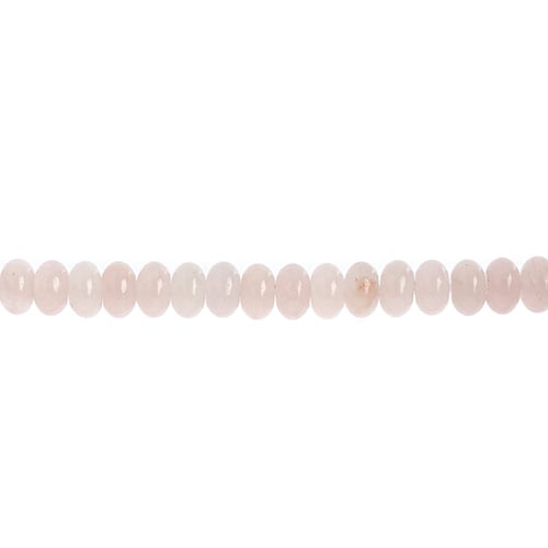 Earth's Jewels Semi-Precious Rondell 5x8mm Rose Quartz Natural