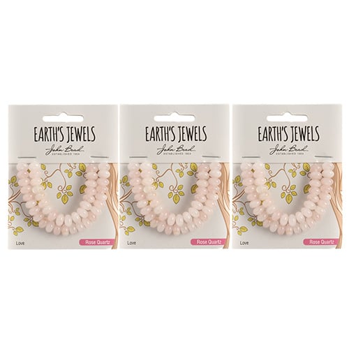 Earth's Jewels Semi-Precious Rondell 5x8mm Rose Quartz Natural