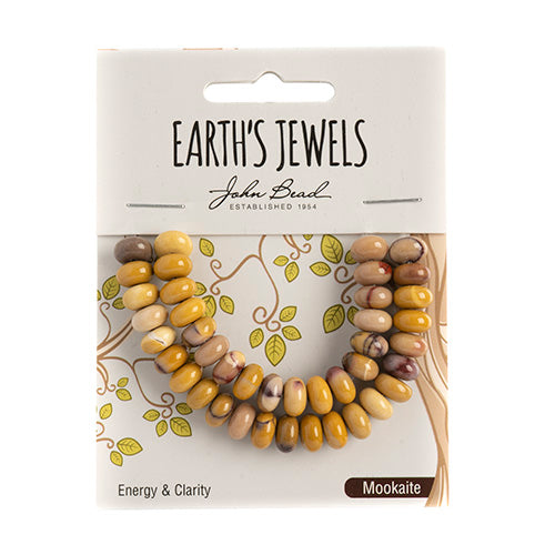Earth's Jewels Semi-Precious Rondell 5x8mm Mookite Natural