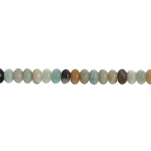 Earth's Jewels Semi-Precious Rondell 5x8mm Amazonite Natural