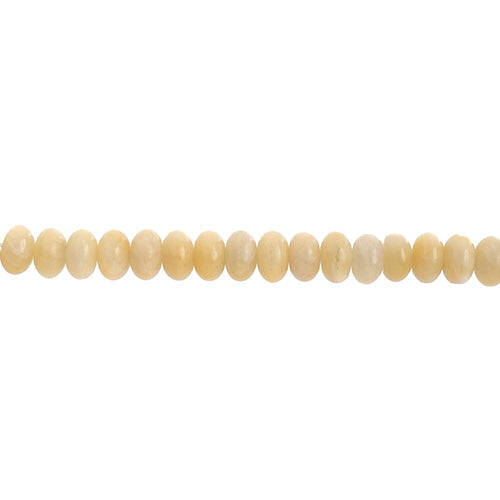 Earth's Jewels Semi-Precious Rondell 5x8mm Yellow Jade Natural