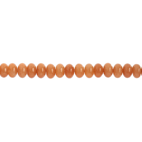 Earth's Jewels Semi-Precious Rondell 5x8mm Peach Aventurine Natural