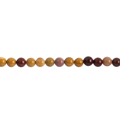 Earth's Jewels Semi-Precious Round Beads Mookite Natural