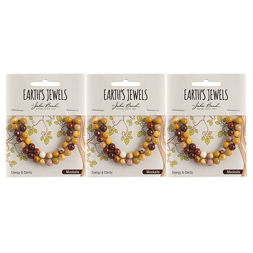 Earth's Jewels Semi-Precious Round Beads Mookite Natural