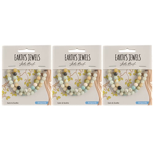 Earth's Jewels Semi-Precious Round Beads Amazonite Natural