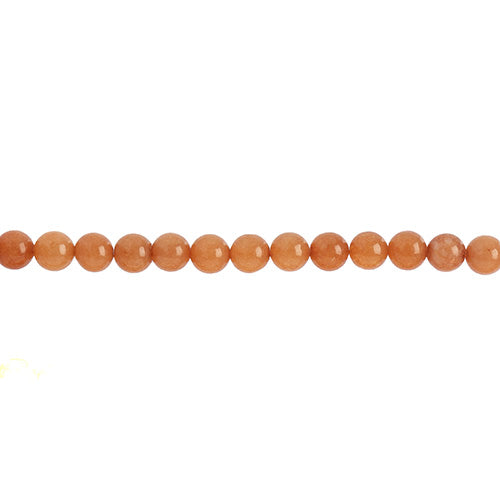 Earth's Jewels Semi-Precious Round Beads Peach Aventurine Natural